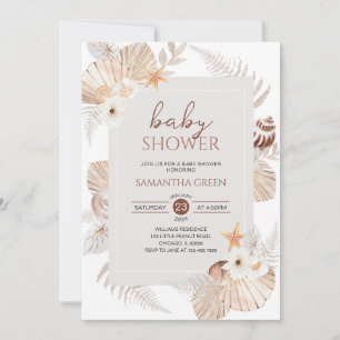 Boho Under the Sea Baby Shower Einladung