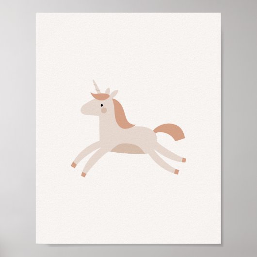 Boho Unicorn Baby Girl Kinderzimmer Poster (Vorne)