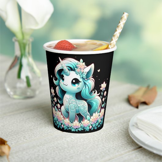 Boho Unicorn Babydusche Pappbecher (In Situ)