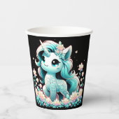 Boho Unicorn Babydusche Pappbecher (Vorderseite)