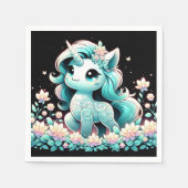 Boho Unicorn Babydusche Serviette (Vorderseite)