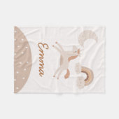 Boho Unicorn Individuelle Name Blanket Fleecedecke (Vorderseite (Horizontal))
