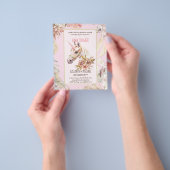 BOHO UNICORN Kinderdusche Einladungen Wasserfarbe Flyer (Gruppe)