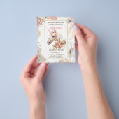 BOHO UNICORN Kinderdusche Einladungen Wasserfarbe Flyer (Gruppe)