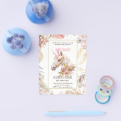 BOHO UNICORN Kinderdusche Einladungen Wasserfarbe Flyer (Einzeln)