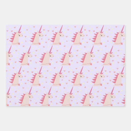 Boho Unicorn pastels Geschenkpapier Set (Vorderseite 3)