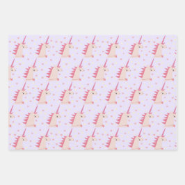 Boho Unicorn pastels Geschenkpapier Set