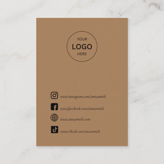 Boho unique Bly Button Piercing Display Niedlich Visitenkarte (Rückseite)