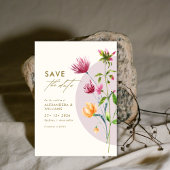 Boho Unique Spring Wildblume Save the Date Einladung