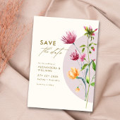 Boho Unique Spring Wildblume Save the Date Einladung