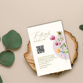 Boho Unique Spring Wildblume Whimsical RSVP Karte