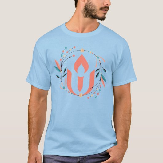 Boho Unitarian Universalist Chalice T-Shirt (Vorderseite)