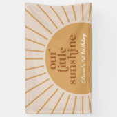 Boho Unser kleiner Sonnenschein 1. Geburtstag Banner (Vertikal)