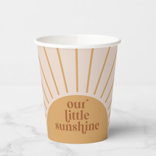 Boho Unser kleiner Sonnenschein-Geburtstag Pappbecher (Links)