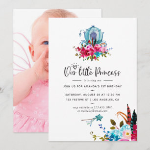 Boho Unsere kleine Prinzessin Geburtstagsfeier jed Einladung