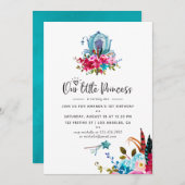 Boho unsere kleine Prinzessin jedes Alter Geburtst Einladung (Vorne/Hinten)