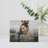 Boho Untersee Save the Date Curly Postkarte (Stehend Vorderseite)