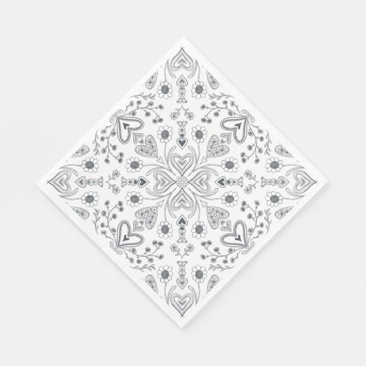 Boho Valentine Garden Serviette (Ecke)