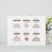 Boho Valentine’s Day Cards for Kids Classroom Briefbogen (Stehend Vorderseite)