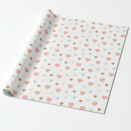 Boho Valentine's Day Pastel Liebe Herz Geschenkpapier