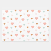 Boho Valentine's Day Pastel Liebe Herz Geschenkpapier Set (Vorderseite)