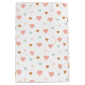 Boho Valentine's Day Pastel Liebe Herz Mittlere Geschenktüte (Vorderseite)
