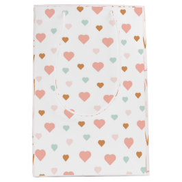 Boho Valentine's Day Pastel Liebe Herz Mittlere Geschenktüte