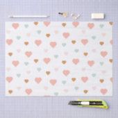 Boho Valentine's Day Pastel Liebe Herz Wrapping P Seidenpapier (Handwerk)