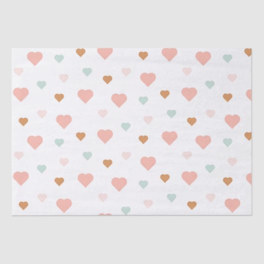 Boho Valentine's Day Pastel Liebe Herz Wrapping P Seidenpapier (Vorderseite)