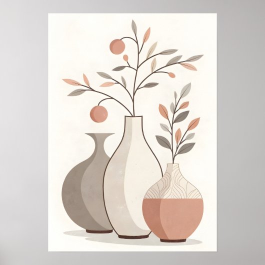 Boho-Vasen & Botanik Poster (Vorne)