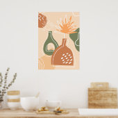 Boho Vases Wall Art Print Tropical Blätter Poster (Küche)