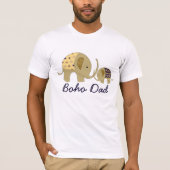 Boho Vater, Goldener Elefant T-Shirt (Vorderseite)