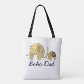 Boho Vater, Goldener Elefant Tasche (Rückseite)