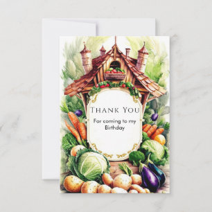 Boho Vegetables Bauern Markt Geburtstag Dankeskarte