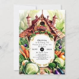 Boho Vegetables Bauern Markt Geburtstag Einladung