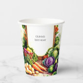 Boho Veggies Bauern Markt Geburtstag Pappbecher (Vorderseite)