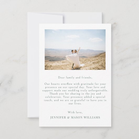 Boho verbrannte orange Blume Kranz Hochzeitsfest F Dankeskarte (Rückseite)