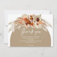 Boho verbrannte orange Terrakotta-Kupferblumenboge