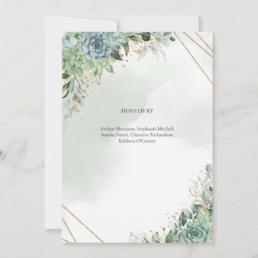 Boho verbrannte orangefarbene Blume Pampas eucalyp Einladung (Rückseite)