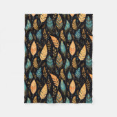 Boho Verlasse aquamarin Fleecedecke (Vorderseite)