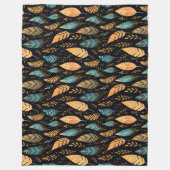 Boho Verlasse aquamarin Fleecedecke (Vorderseite)