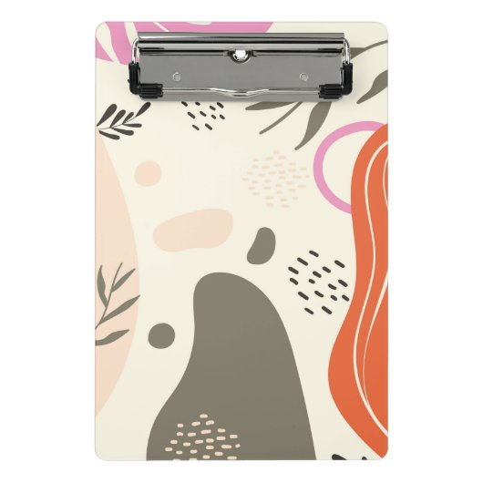 Boho verlasse Art Spiral Foto Notebook Mini Klemmbrett (Vorderseite)