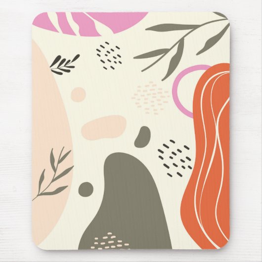 Boho verlasse Art Spiral Foto Notebook Mousepad (Vorne)