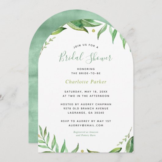 Boho Verlasse Bridal Dusche Einladung (Vorne/Hinten)