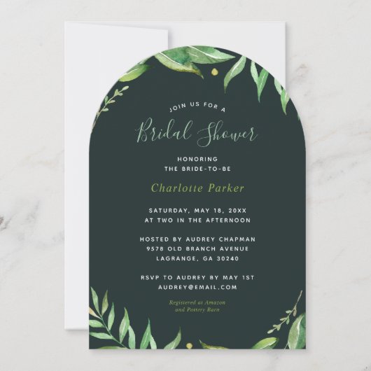 Boho Verlasse Bridal Dusche Einladung (Vorderseite)