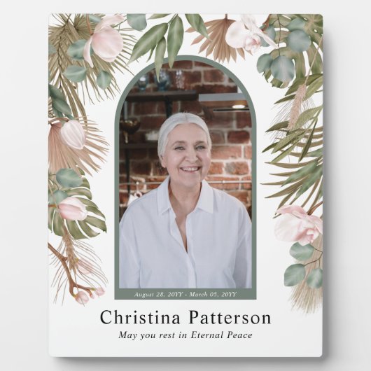 Boho Verlasse in Memorial für das Gedächtnis des M Fotoplatte (Vorderseite)