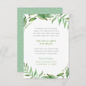 Boho Verlasse Langstrecken-Babydusche Begleitkarte (Vorne/Hinten)