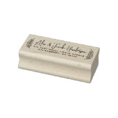 Boho Verlasse moderne Script Wedding Rücksendeadre Gummistempel (Stempel)