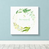 Boho Verlasse Personalisierte Baby Birth Stats Leinwanddruck (Insitu (Holzboden))