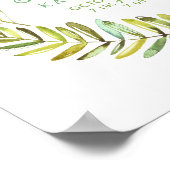 Boho Verlasse Personalisierte Baby Birth Stats Poster (Ecke)